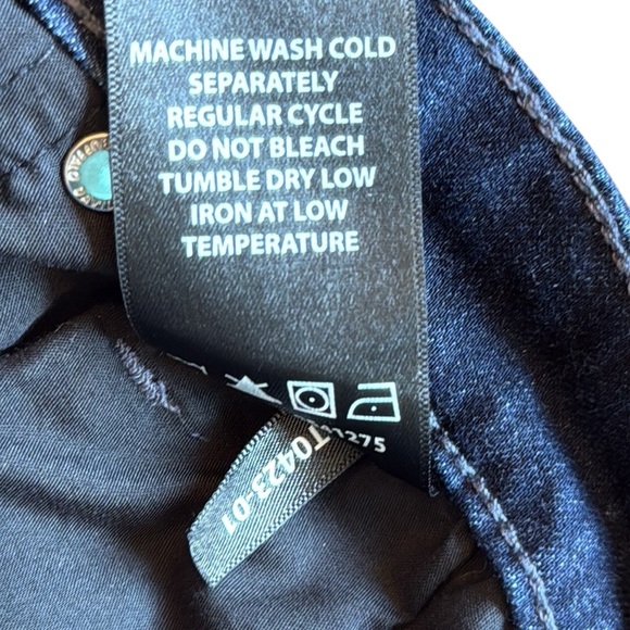 Buffalo David Bittman Alyssa Jean Hi-Rise Dark Blue Straight Stretch Size 8/29 - Picture 11 of 11